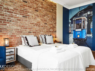 Apartamenty pod wynajem, MAXDESIGNER MAXDESIGNER Eclectic style bedroom Bricks