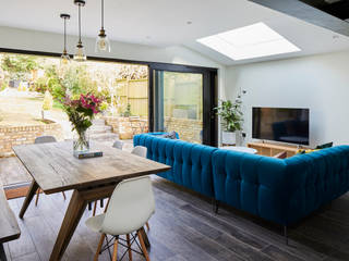 Rear and side extension, house renovation - West Hampstead, London NW6 , Proficiency Proficiency Modern living room