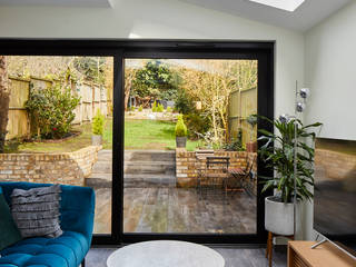 Rear and side extension, house renovation - West Hampstead, London NW6 , Proficiency Proficiency Modern living room