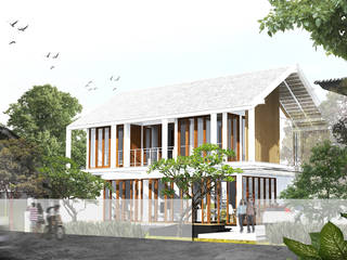 บ้านใต้เงา, LEK ARCHITECT LEK ARCHITECT Casas modernas