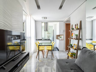 Apartamento EA, Luciana Ribeiro Arquitetura Luciana Ribeiro Arquitetura Столовая комната в стиле модерн