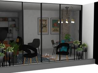 Apartamento Villa Verde - Itagüi , Decó ambientes a la medida Decó ambientes a la medida Industrialny salon