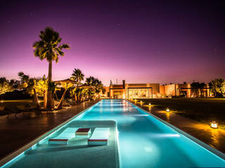 Una lujosa villa en Marrakech para unas vacaciones alejados de aglomeraciones con HI-MACS, HIMACS - LX Hausys HIMACS - LX Hausys Espacios comerciales
