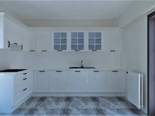 BEYLİKDÜZÜ DAİRE MUTFAK TASARIMIMIZ, EC TASARIM MİMARLIK EC TASARIM MİMARLIK Built-in kitchens لکڑی Wood effect