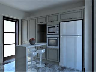 BEYLİKDÜZÜ DAİRE MUTFAK TASARIMIMIZ, EC TASARIM MİMARLIK EC TASARIM MİMARLIK Built-in kitchens لکڑی Wood effect