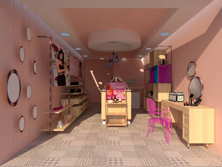 Tienda Cosmetik, Tendencia Design by Bibiana Sabogal Tendencia Design by Bibiana Sabogal مساحات تجارية نحاس/برونز