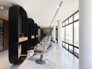 Crown Barber Shop, Diamante Arquitectura Diamante Arquitectura Estudios y despachos de estilo mediterráneo Concreto