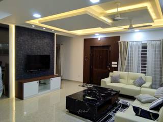 Residential Interiors - Villa - Sathyamoorthy , Coimbatore., Maran Design Maran Design Living room Engineered Wood Transparent