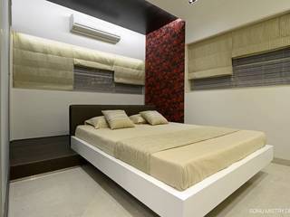 K RESIDENCE , SONU MISTRY DESIGN SONU MISTRY DESIGN Modern style bedroom