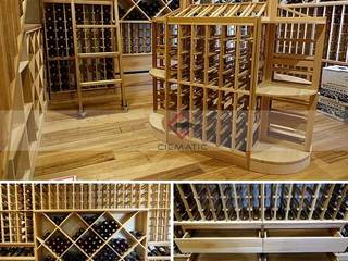 Island wine racking design for the wine collector, CieMatic CieMatic Wijnkelder