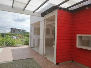 Twin House Roja, Nacad Arquitectos Nacad Arquitectos Country style balcony, veranda & terrace Reinforced concrete