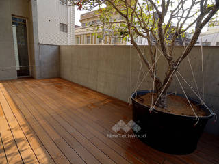 【漫漫拾光—日式風格景觀宅】, 新綠境實業有限公司 新綠境實業有限公司 Asian style balcony, veranda & terrace Wood-Plastic Composite Wood effect