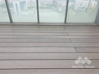 【調整高低落差，使用安全無虞】, 新綠境實業有限公司 新綠境實業有限公司 Balcony Wood-Plastic Composite Wood effect