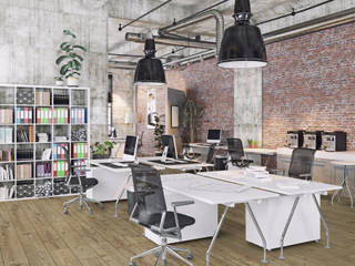 Floorwell Laminat ECO Echtholz 2020 Kollektion, Floorwell Floorwell Studio in stile industriale Legno Effetto legno