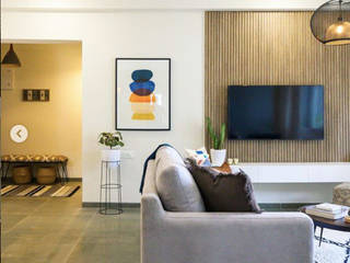 Apartment at Bangalore , Pashupati Panel Products Pashupati Panel Products Scandinavian style living room MDF