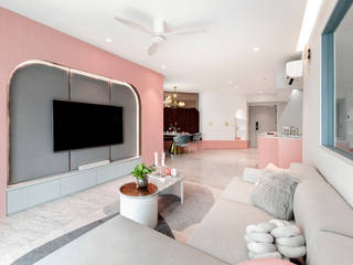 Luxe Au Pastel, Mr Shopper Studio Pte Ltd Mr Shopper Studio Pte Ltd Modern living room