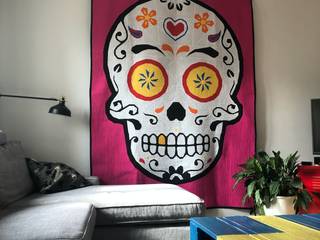 SUGAR SKULL, Scott Culley Design Scott Culley Design Other spaces Textile Amber/Gold