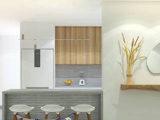 Sobrado Embu das Artes, LUUI Engenharia & Design LUUI Engenharia & Design Kitchen units Wood Wood effect