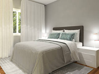 Sobrado Ipiranga, LUUI Engenharia & Design LUUI Engenharia & Design Modern style bedroom