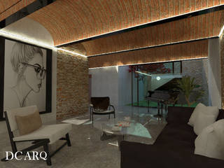 Casa/Estudio, DCArquitectura DCArquitectura Salas de estilo mediterraneo Ladrillos