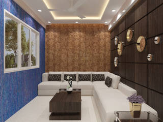 Dr Anamika Roy's Latest Modern 3 BHK Flat Interior Design @ Decoration , Action Area 1, Kolkata| Lid Interior Pvt Ltd., Luxurious Interior Decoration ( LID Interior ) Luxurious Interior Decoration ( LID Interior ) غرفة المعيشة