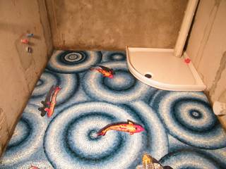 Pavimento smalti veneziani, La Musa Mosaici La Musa Mosaici Ванная комната в стиле модерн Стекло