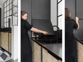 #thegullis, Di Origine Progettuale DOParchitetti Di Origine Progettuale DOParchitetti Industrial style kitchen Engineered Wood Transparent