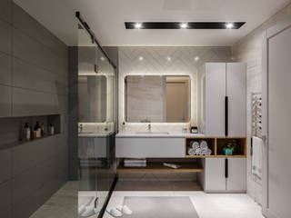 Adana Reşatbey Mahallesi'nde daire yenileme, Çalık Konsept Mimarlık Çalık Konsept Mimarlık Modern bathroom Sinks