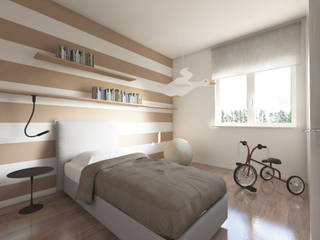 Appartamento in costruzione, Sara Zanoni Designer Sara Zanoni Designer غرف نوم صغيرة خشب Wood effect