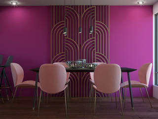 Casa Guillermina 828, GR arte & diseño GR arte & diseño Sala da pranzo moderna