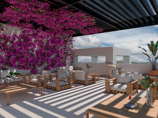 Casa Club Andrea , GR arte & diseño GR arte & diseño Balcones y terrazas de estilo mediterráneo