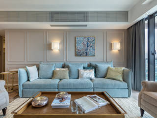 Sense of Romance - Wylie Court, Hong Kong, Grande Interior Design Grande Interior Design غرفة المعيشة