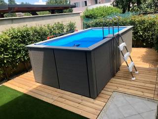 Pavimentare una piscina fuori terra: tante idee marchiate Onlywood, ONLYWOOD ONLYWOOD Walls Wood Wood effect
