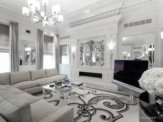 Classical New-Build Mansion, MacAusland Design MacAusland Design Living room