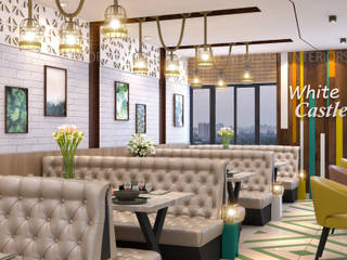 Mr. Roy's Latest Modern Restaurant | Kolkata CDI, CUSTOM DESIGN INTERIORS PVT. LTD. CUSTOM DESIGN INTERIORS PVT. LTD. Modern corridor, hallway & stairs Wood-Plastic Composite