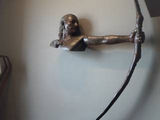 indoor sculpture, mrittika, the sculpture mrittika, the sculpture Asian style study/office Copper/Bronze/Brass Brown
