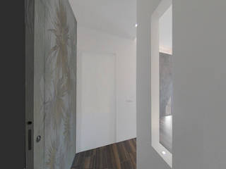 CASA IN VIA TUSCOLANA, Altro_Studio Altro_Studio Ingresso, Corridoio & Scale in stile moderno Bianco