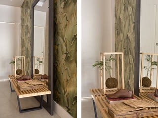 Apartamento Glória, fpr Studio fpr Studio Tropical style corridor, hallway & stairs Green