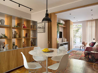 Apartamento Glória, fpr Studio fpr Studio Eclectic style dining room Beige
