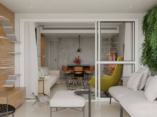 Apartamento Cidade Jardim, fpr Studio fpr Studio Balcon, Veranda & Terrasse originaux Blanc
