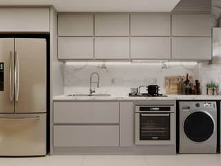 Apartamento Flamengo, fpr Studio fpr Studio Modern Kitchen Grey