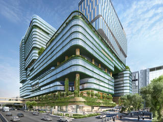 NESCO Centre Building II - An Urban Campus, Architecture by Aedas Architecture by Aedas Commercial spaces