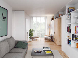 Salas de estar minimalistas por FMO ARCHITECTURE Minimalista