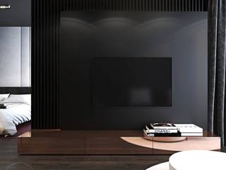 Ciemne wnętrza z akcentem bordo, Ambience. Interior Design Ambience. Interior Design Modern living room