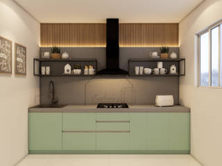 Residential Apartment, Studio Emerald Studio Emerald Small kitchens