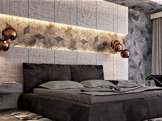 裝飾面材室內設計 Interior design, May kong 美空設計 May kong 美空設計 Small bedroom Tiles