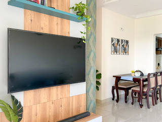 Mrs. Usha Ravikanth's Residence, Prestige Song of the South, Studio Ipsa Studio Ipsa Eclectic style living room