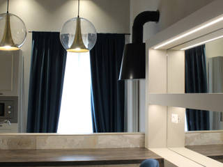 openspace mini, LUCA TOMEI DESIGN & INTERIORS LUCA TOMEI DESIGN & INTERIORS Modern corridor, hallway & stairs Ceramic