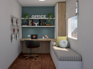 OFICINA EN CASA , Alejandra Cabana /DecoglamStudio Alejandra Cabana /DecoglamStudio مكتب عمل أو دراسة