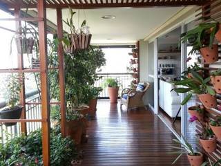 Varanda orquídea, Verde Conecta Verde Conecta Balcony Wood Wood effect